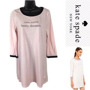 Kate Spade Light Sleeper/Heavy Dreamer Nightshirt Sz S